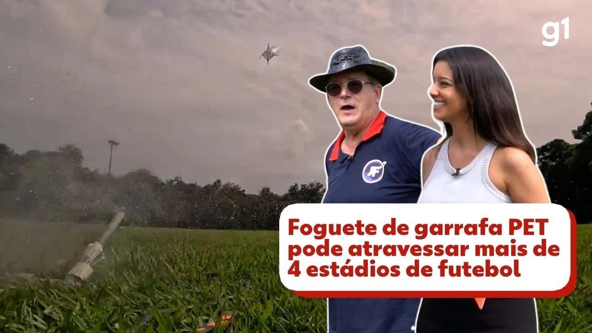 Foguete de garrafa PET pode atravessar mais de 4 estádios de futebol; veja VÍDEO com teste