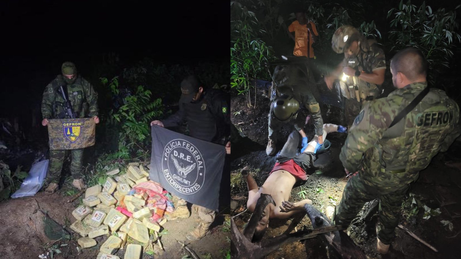 FAB intercepta avião com droga vindo do Peru e prende dois bolivianos em aldeia no sudoeste do Pará