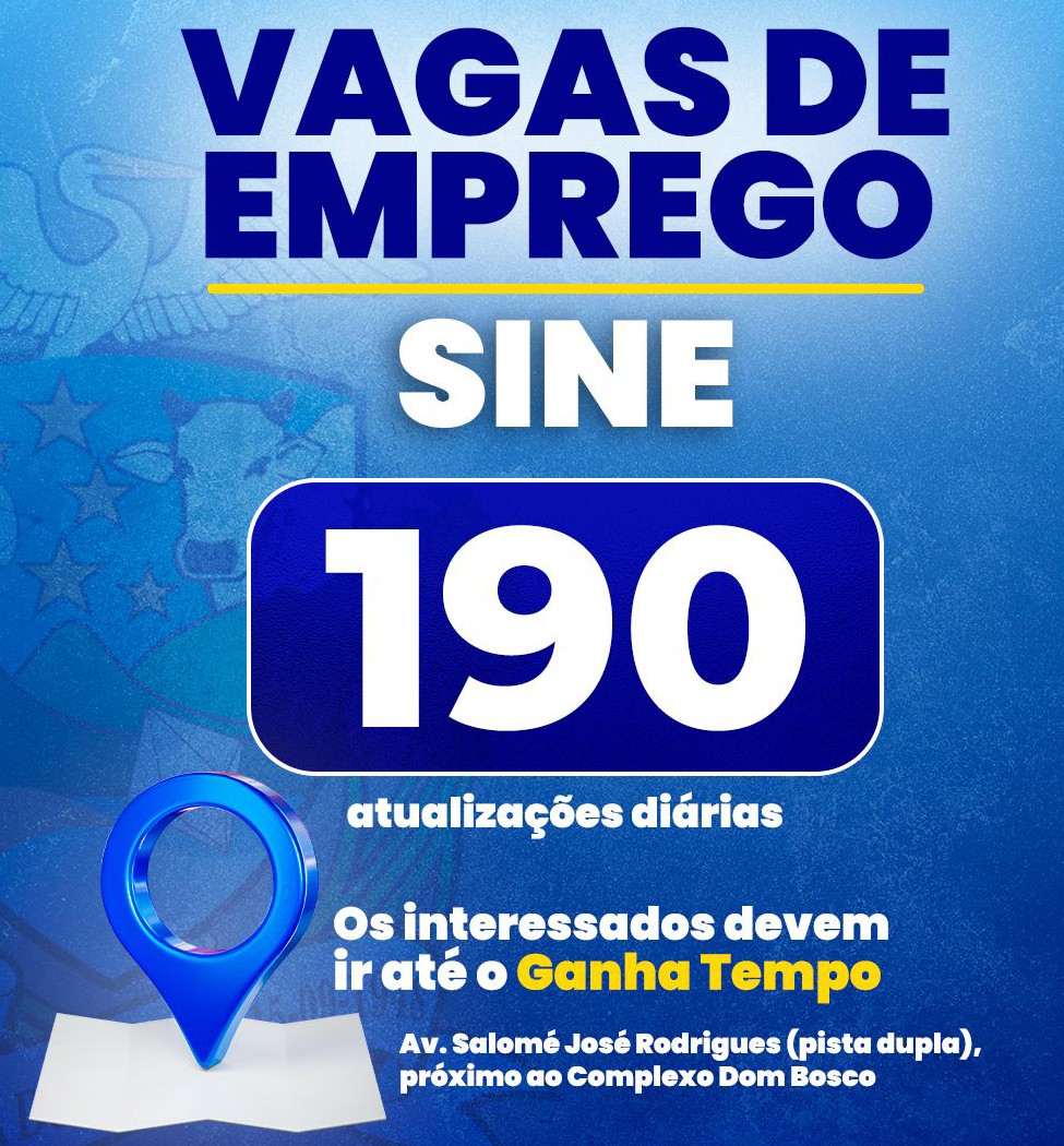 Sine de Barra do Garças anuncia 190 vagas de trabalho nesta segunda (14)