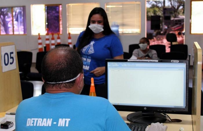 Atendimento ao público do Detran-MT foi retomado nesta segunda em Vila Rica